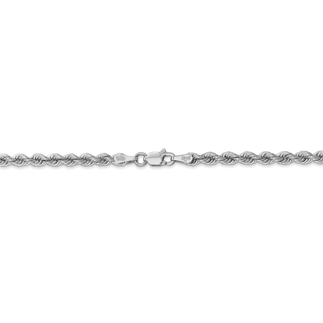 14k WG 3.0mm Regular Rope Chain-3