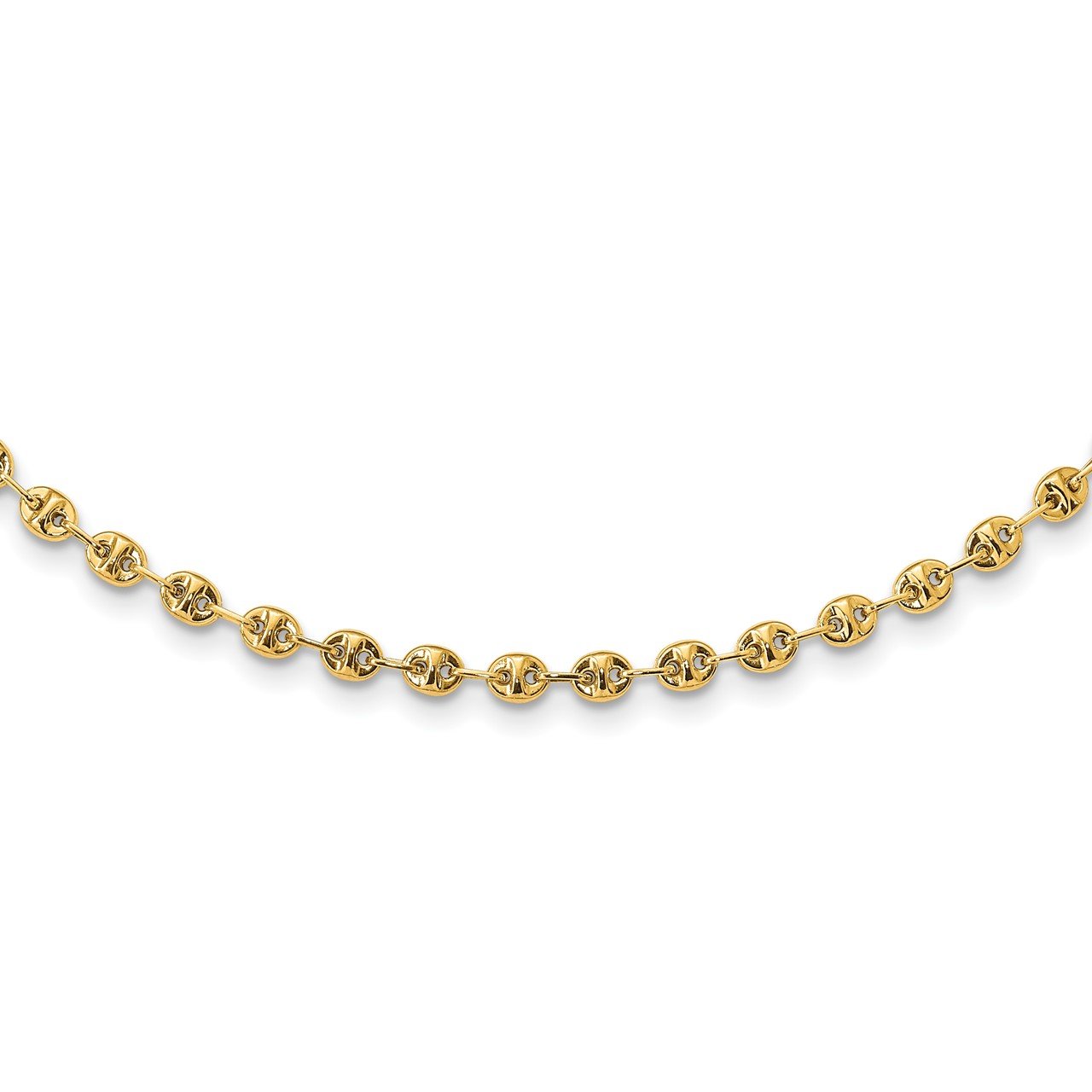 14K Polished Fancy Link Necklace