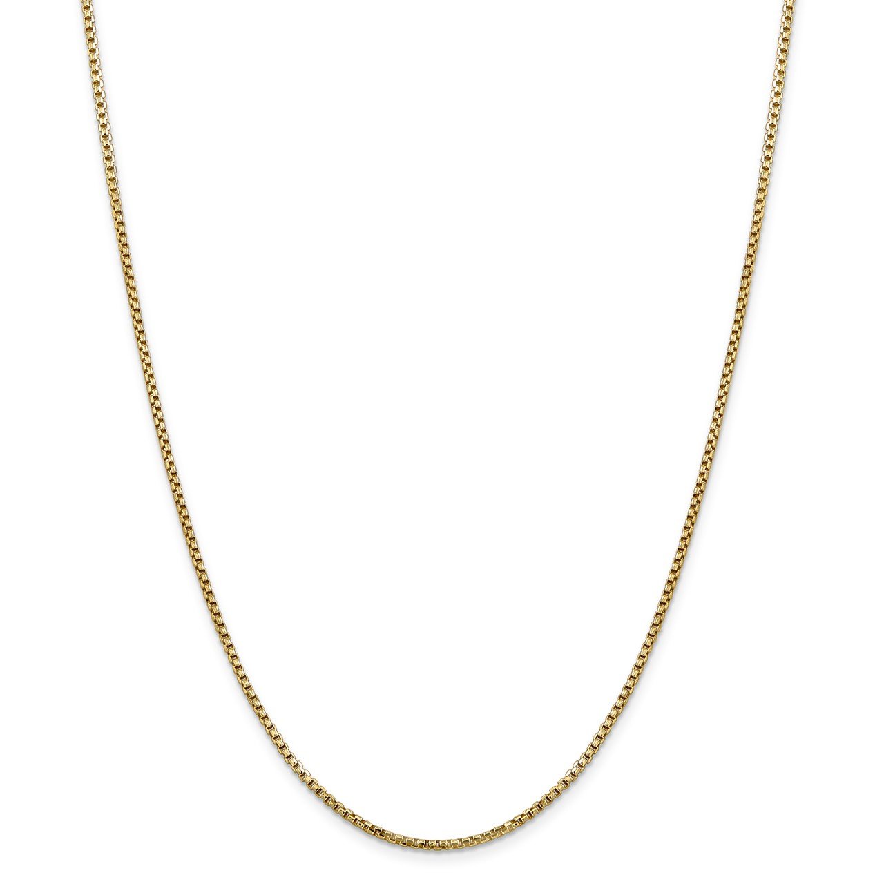 14k 1.75mm Semi-Solid Round Box Chain