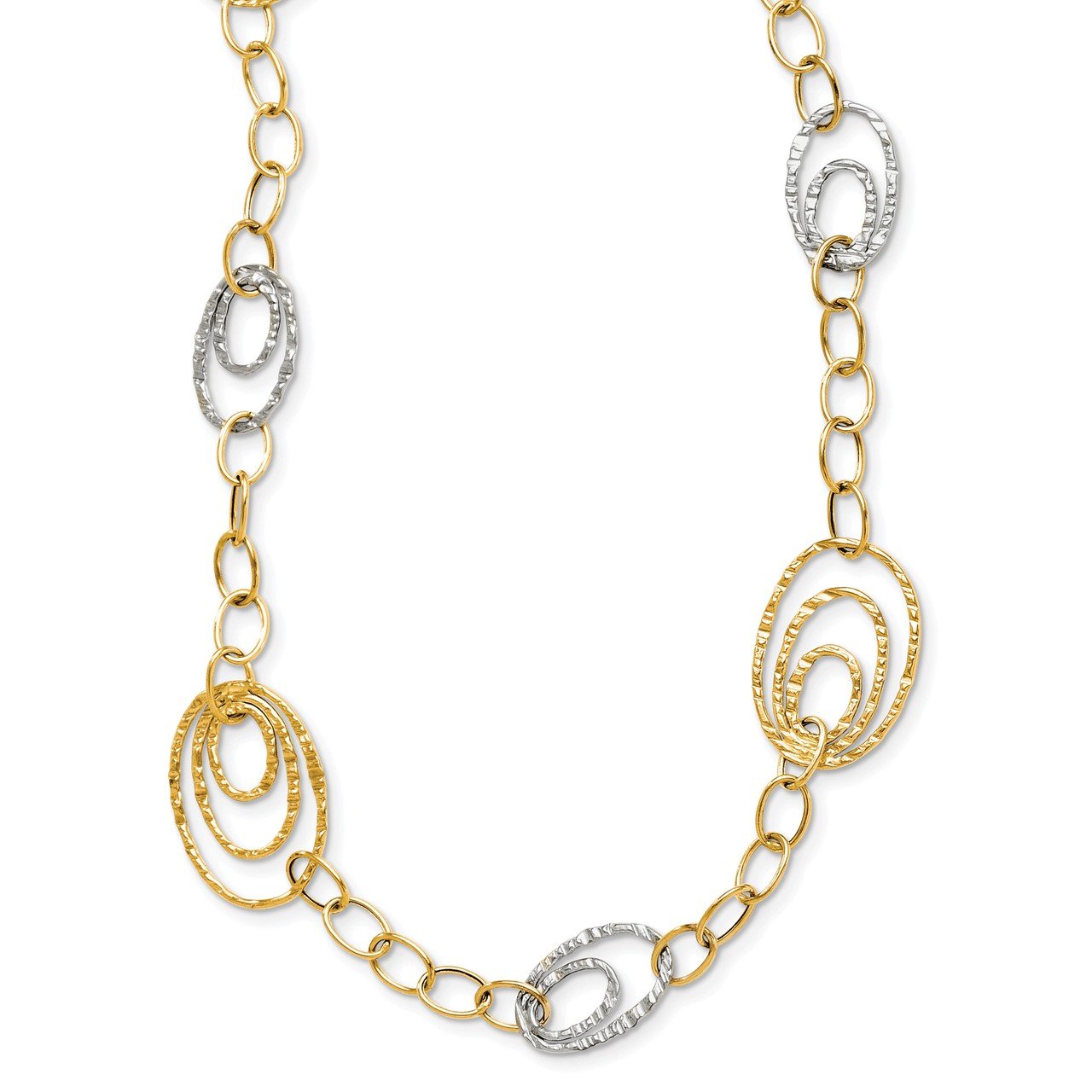 Leslie's 14K Two-tone Fancy Link Necklace