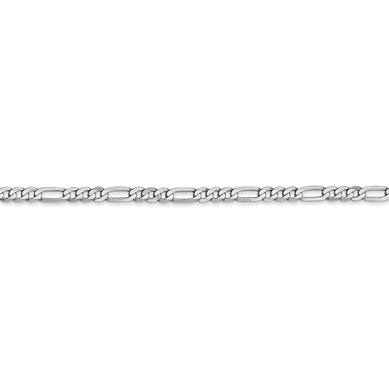 14k WG 2.75mm Flat Figaro Chain-2