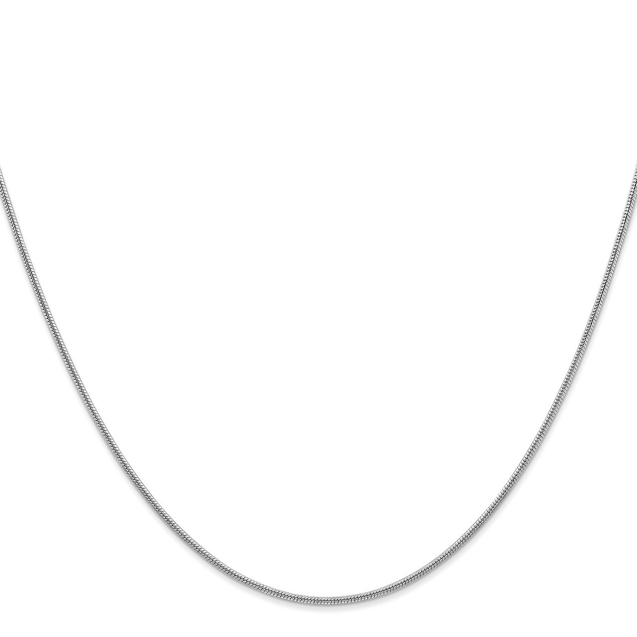 14k WG 1.4mm Round Snake Chain