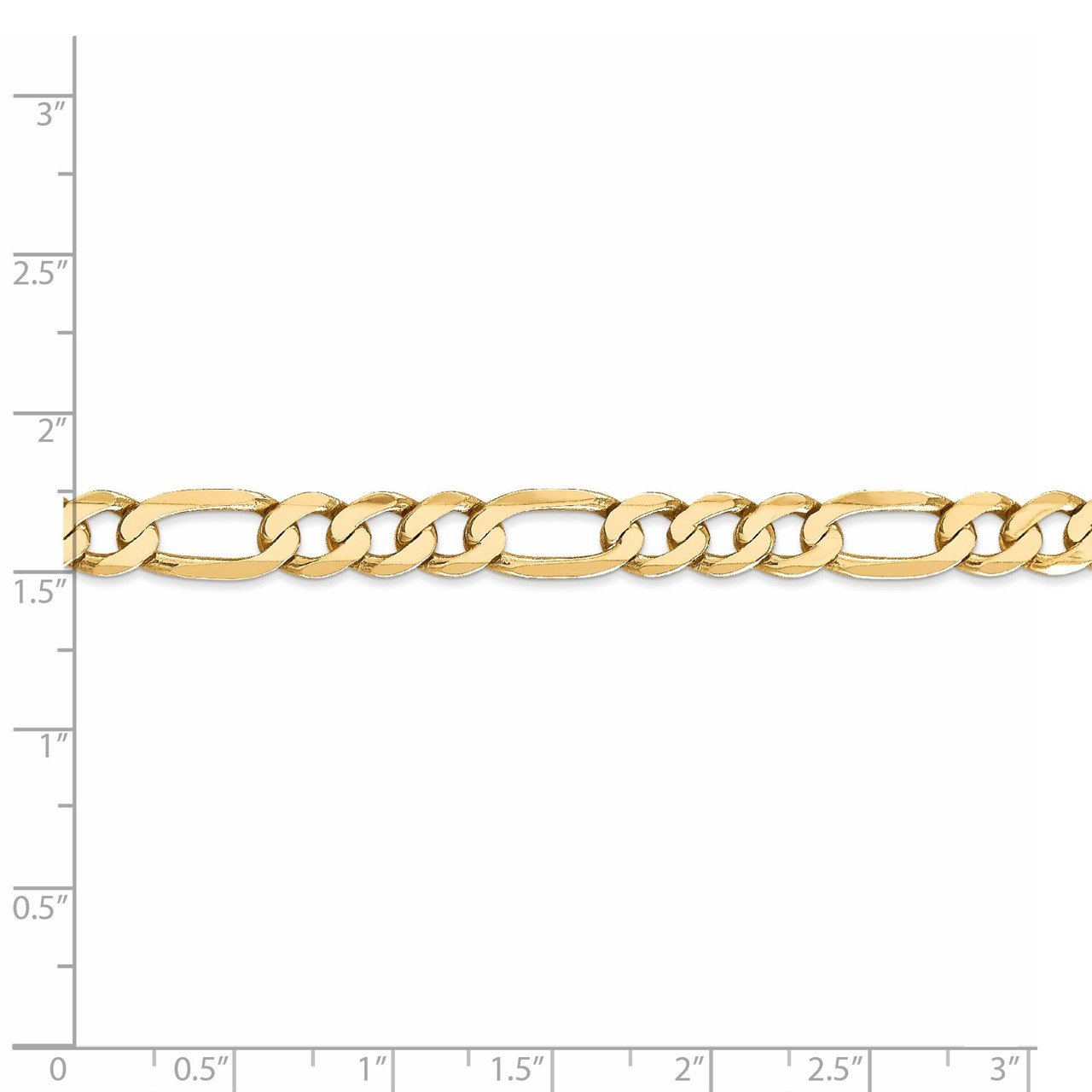 Leslie's 14K 7mm Flat Figaro Chain-4