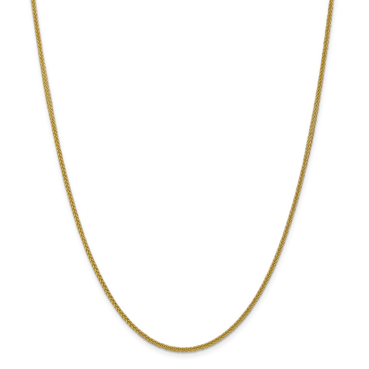 14k 2mm Semi-solid 3-Wire Wheat Chain