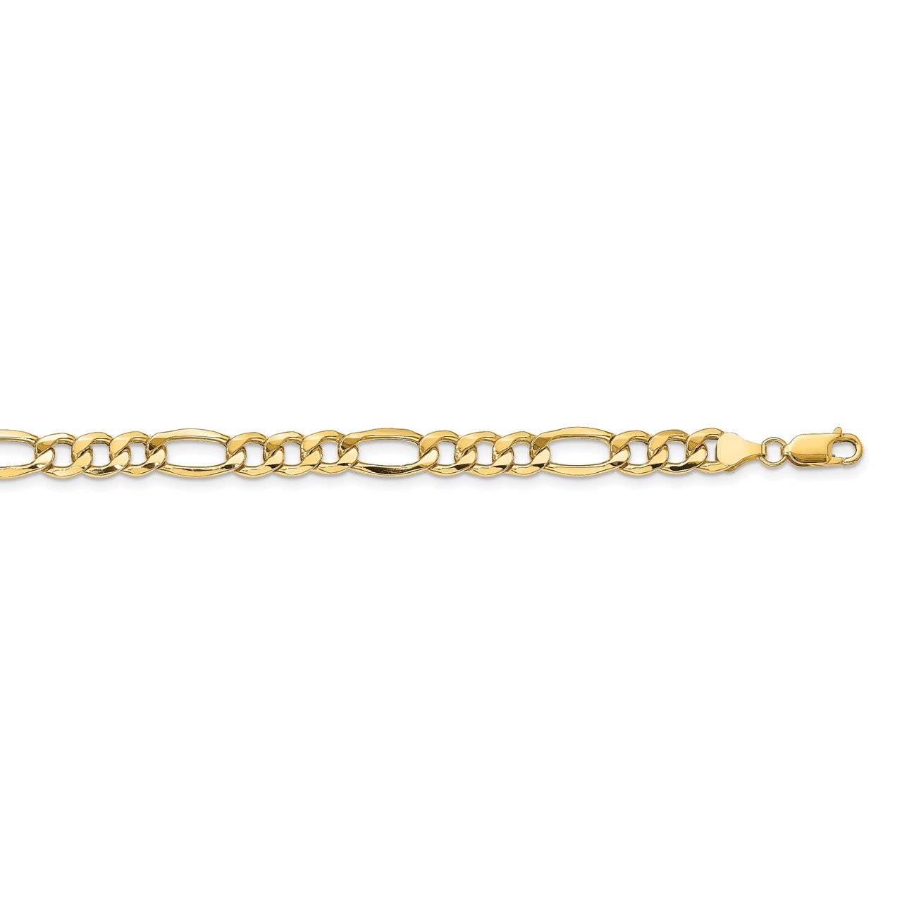 14k 8.5mm Semi-Solid Figaro Chain