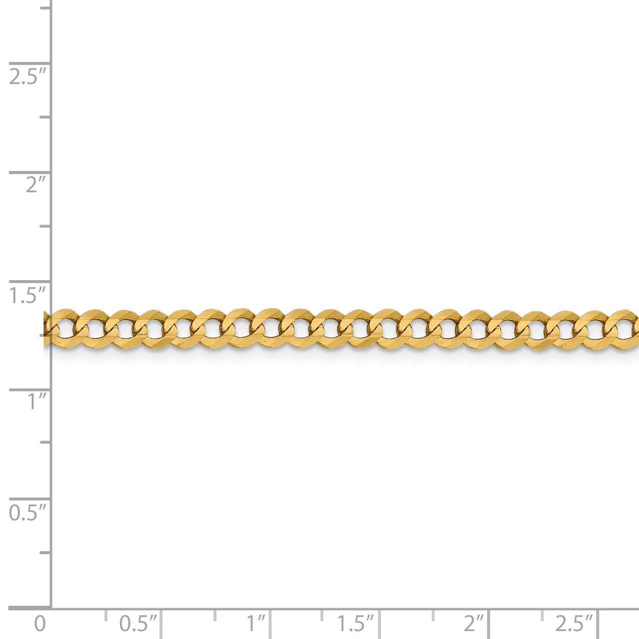 14k 4.7mm Lightweight Flat Cuban Chain-5