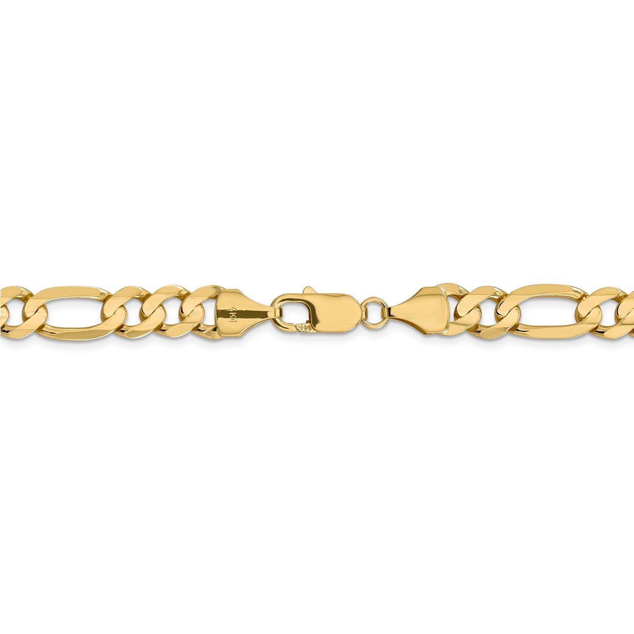 14k 8.75mm Concave Open Figaro Chain-3