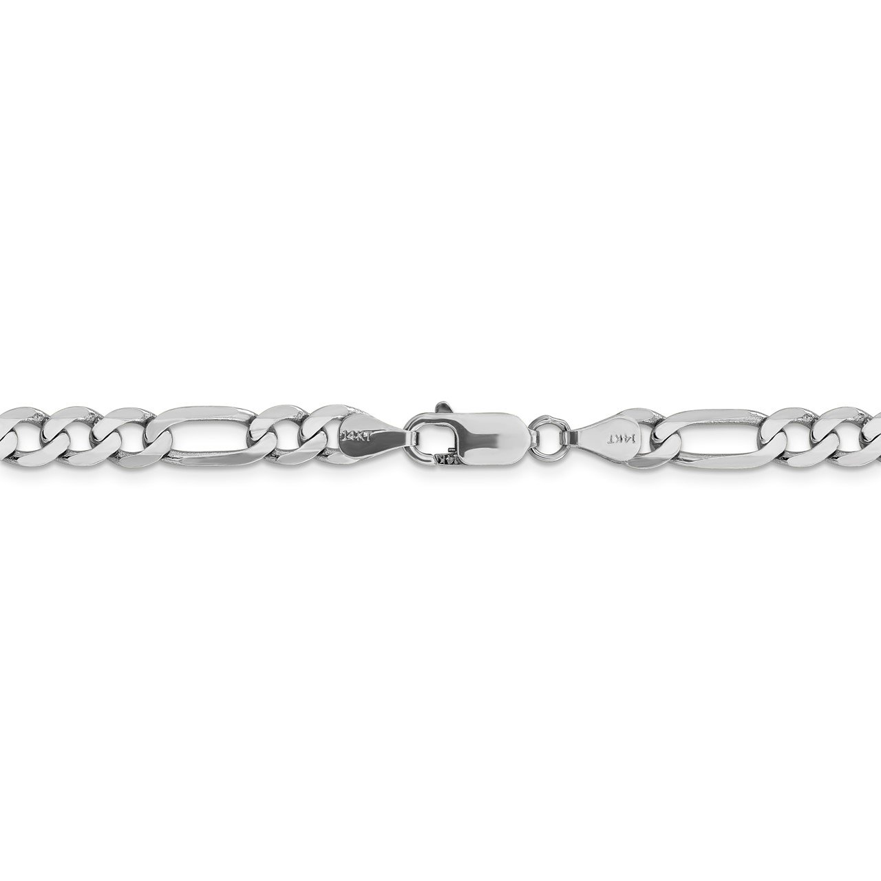 14k WG 6mm Flat Figaro Chain-3