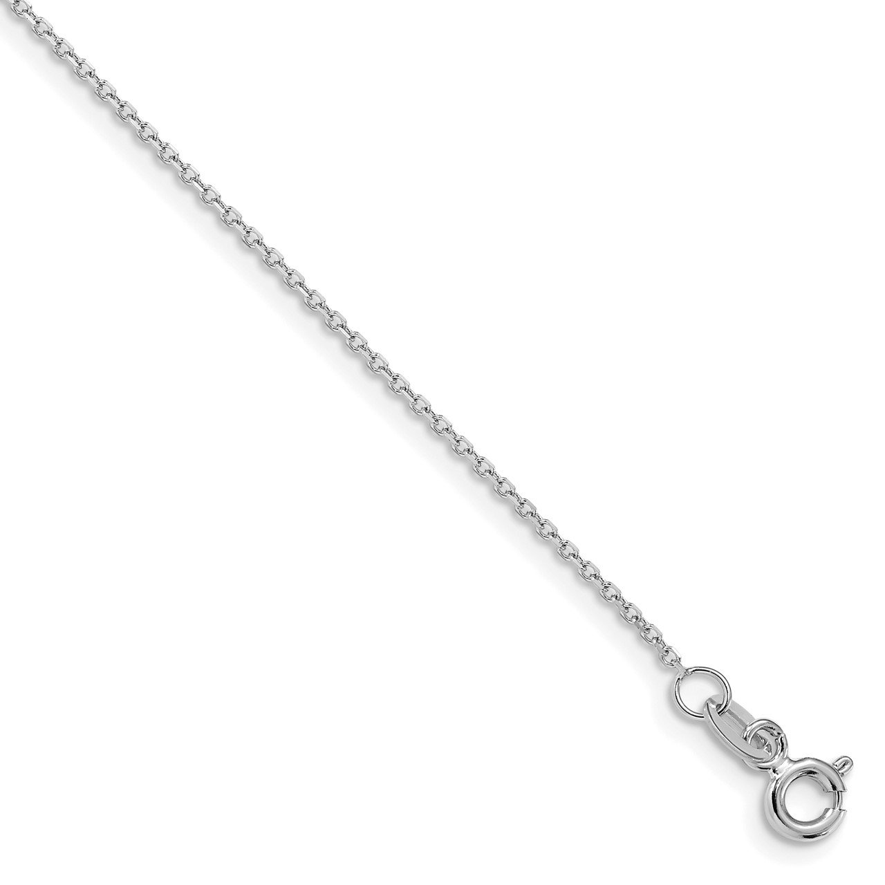 Leslie's 14K White Gold 1.05mm D/C Rolo Chain