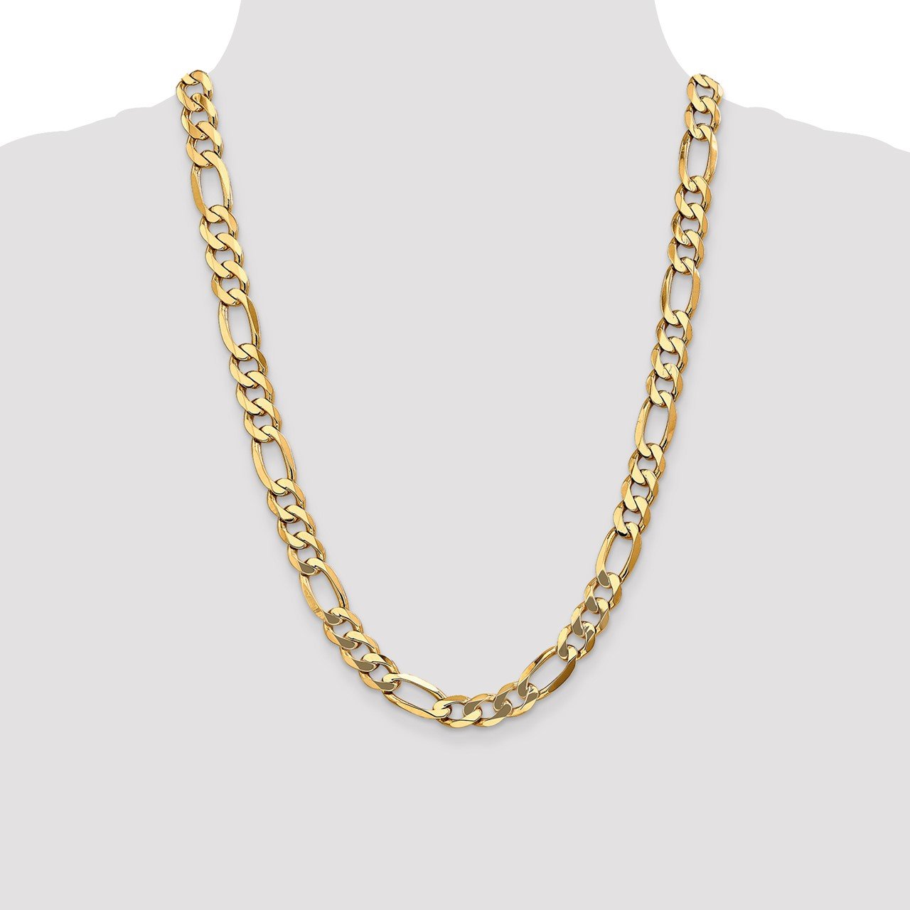 14k 10mm Flat Figaro Chain-1