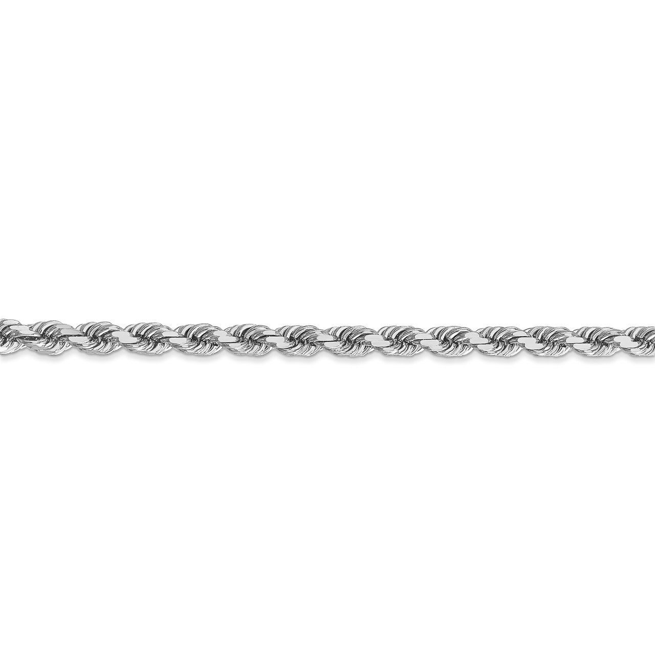 14k White Gold 4mm D/C Rope with Lobster Clasp Chain-2