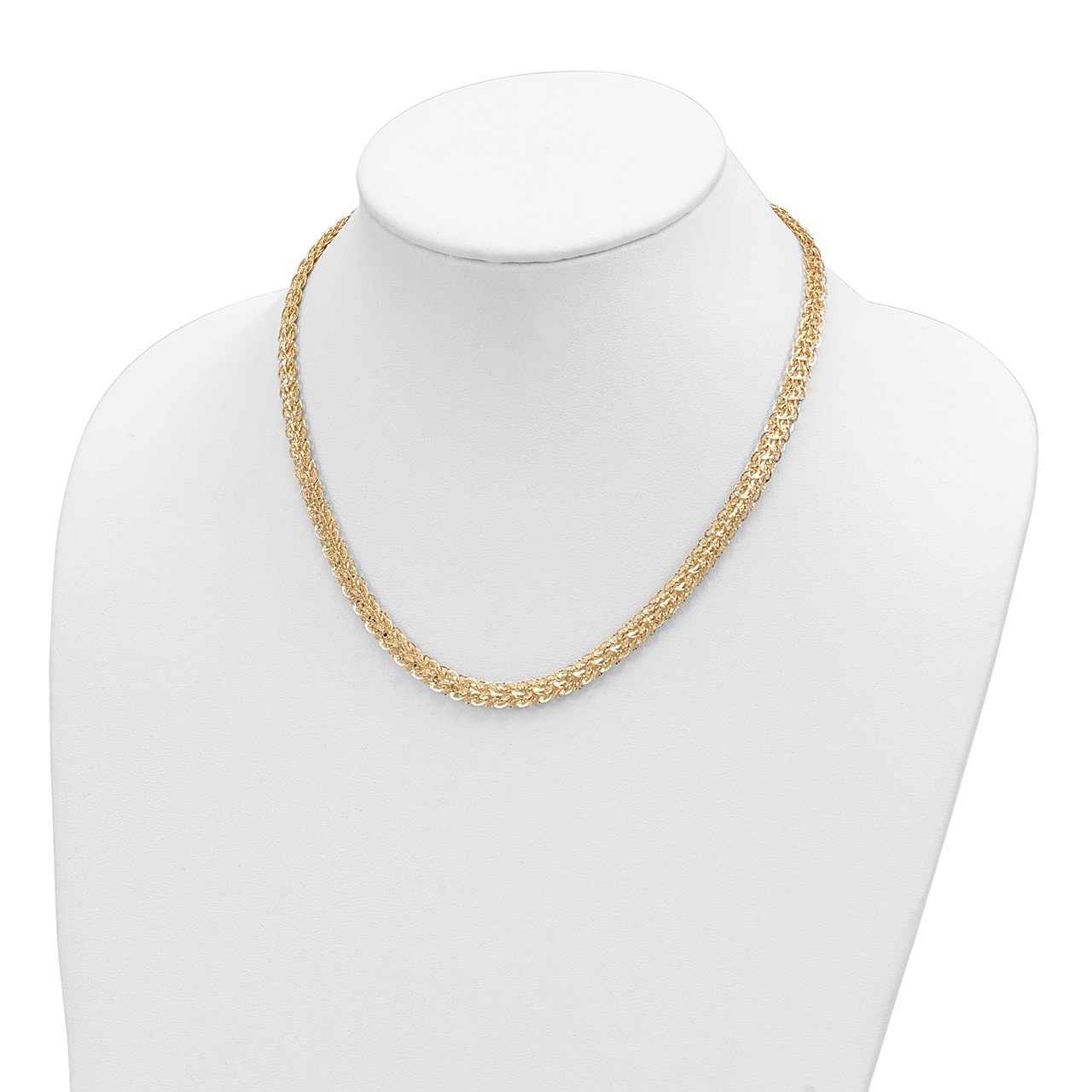 14K Polished D/C Fancy Link Necklace-1