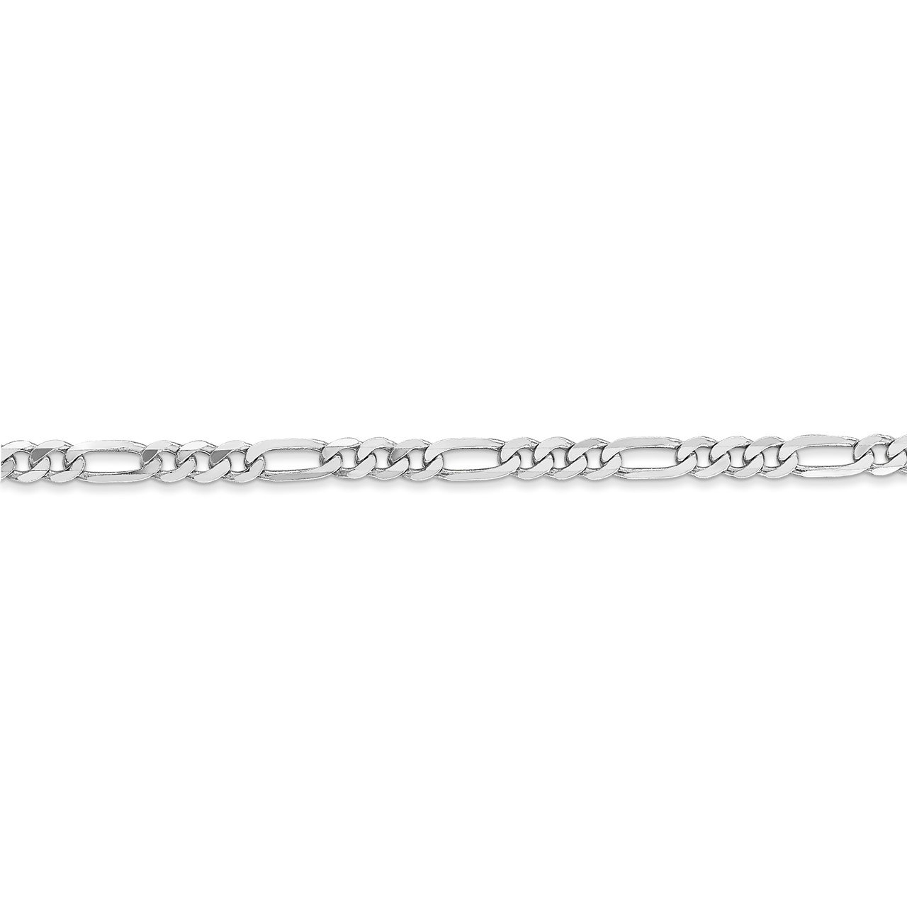 Leslie's 14K White Gold 3mm Flat Figaro Chain-2