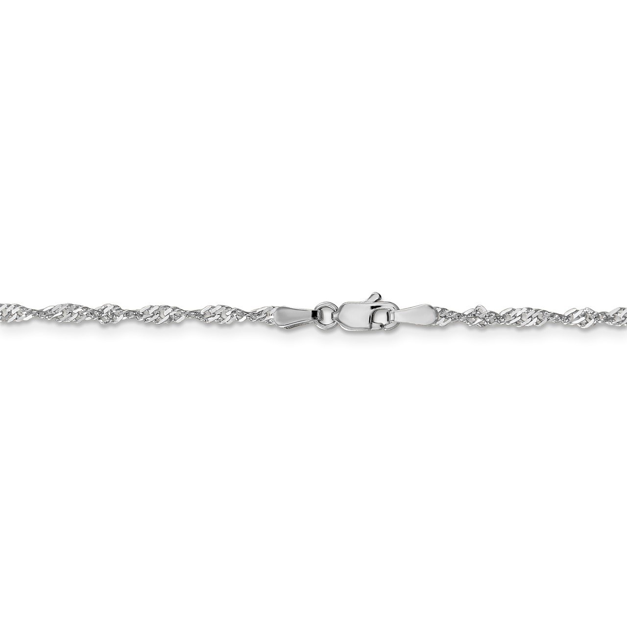 Leslie's 14K White Gold 1.9mm Singapore Chain-3