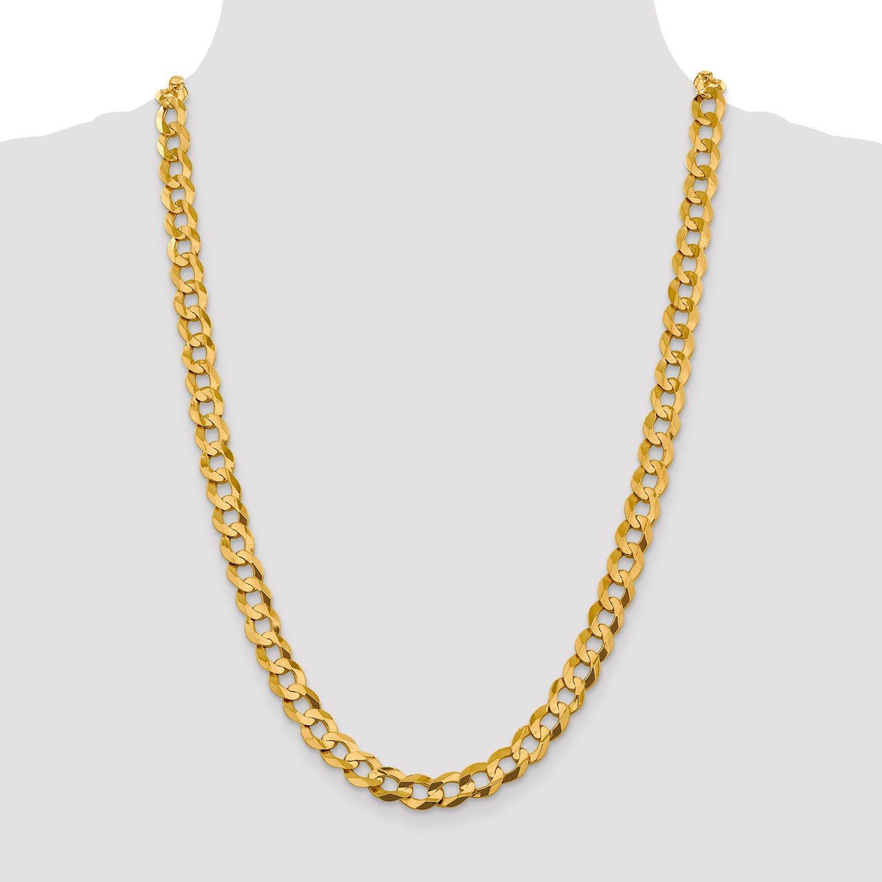 14k 9.4mm Lightweight Flat Cuban Chain-1