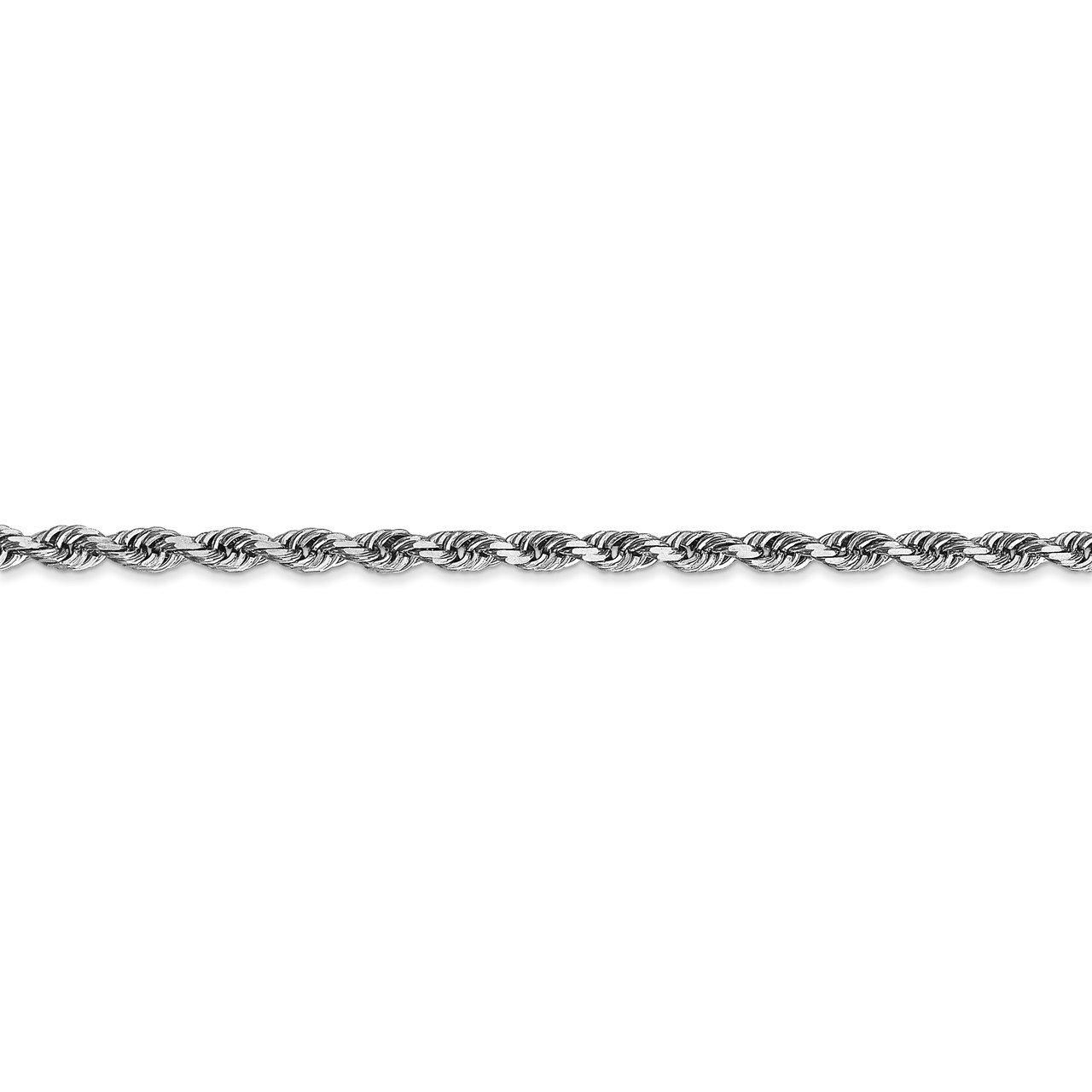 14k White Gold 3.0mm D/C Quadruple Rope Chain-2