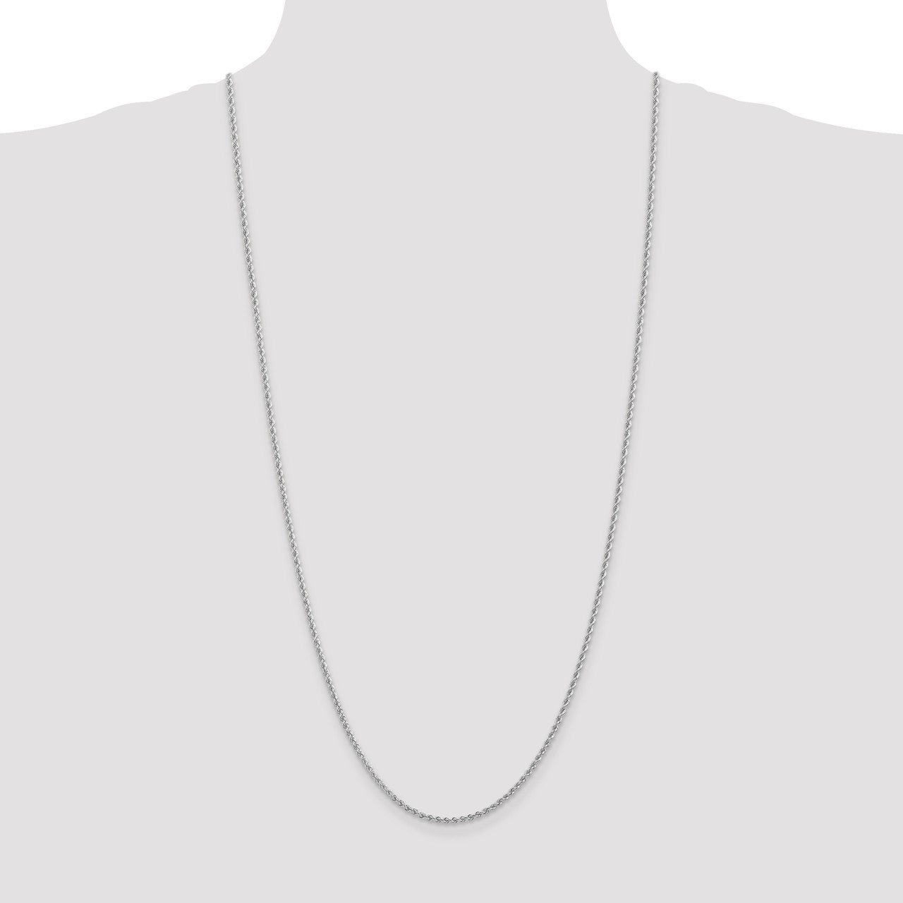 14k WG 2.25mm Regular Rope Chain-1