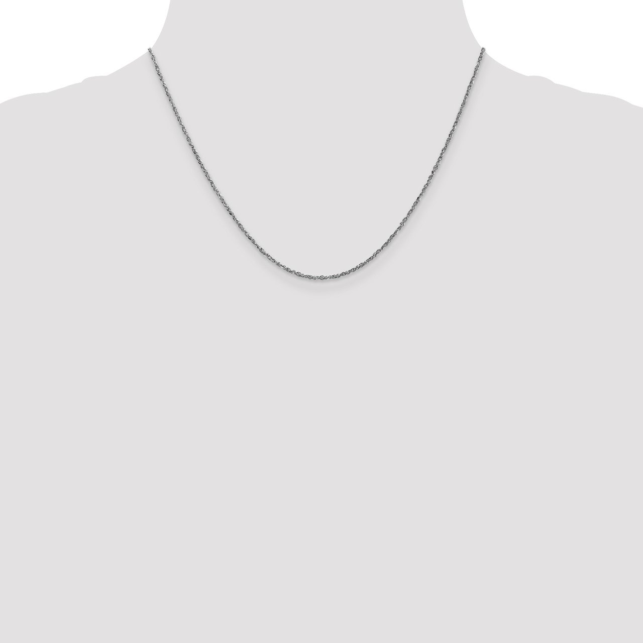 14K White Gold 1.7mm Ropa Chain-1