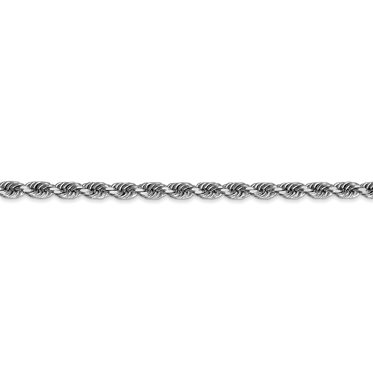 14k White Gold 3.35mm D/C Quadruple Rope Chain-2