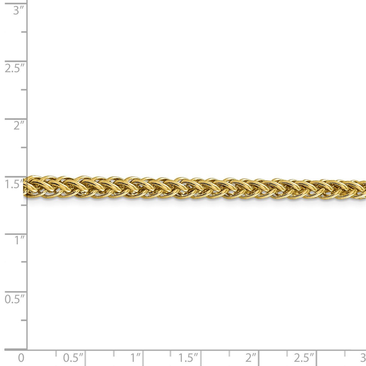 14k 4.65mm Semi-solid 3-Wire Wheat Chain-4