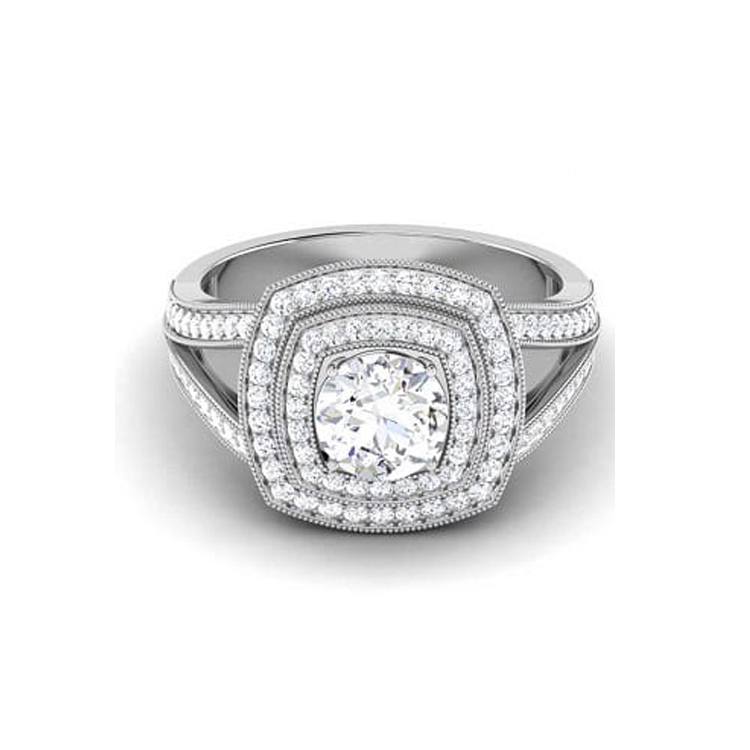 14K Gold Diamond Ring (Rose, White, Yellow)-3