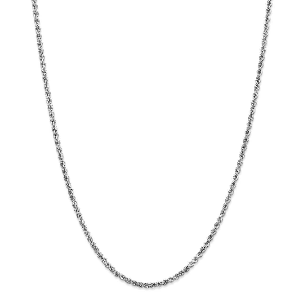 14k WG 2.5mm Regular Rope Chain