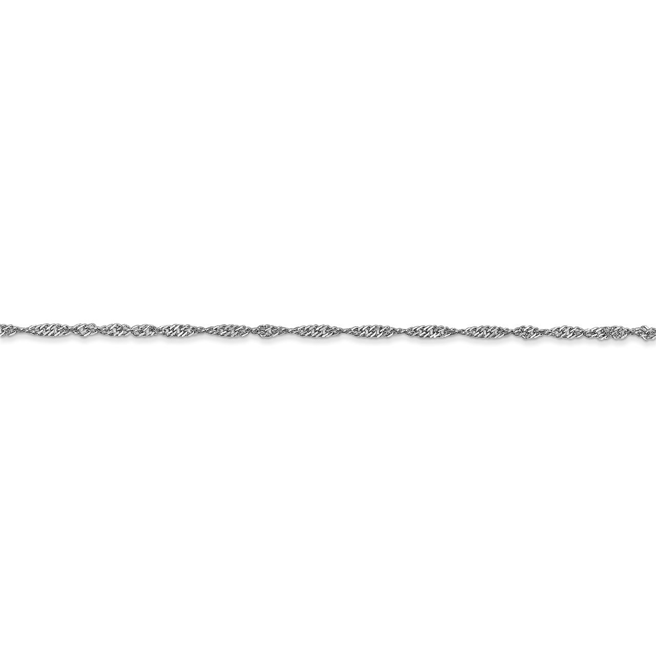 Leslie's 14K White Gold 1.3mm Singapore Chain-2