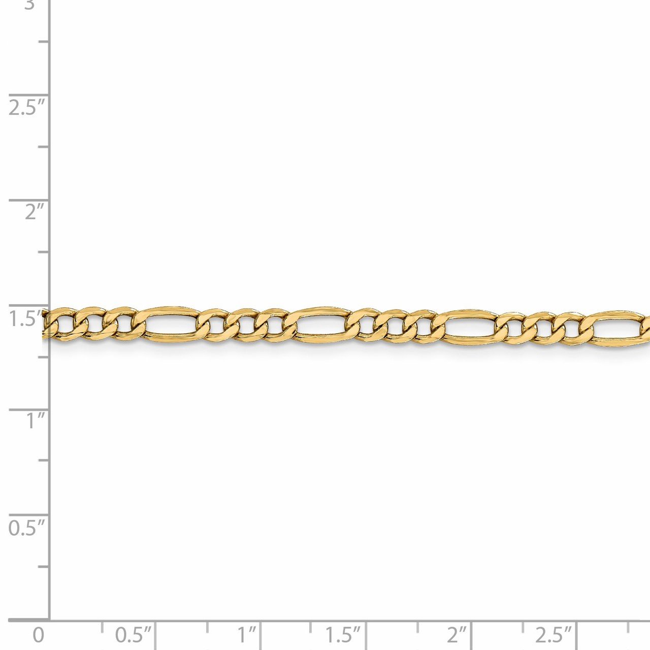 Leslie's 14K 4.40mm Semi-Solid Figaro Chain-4