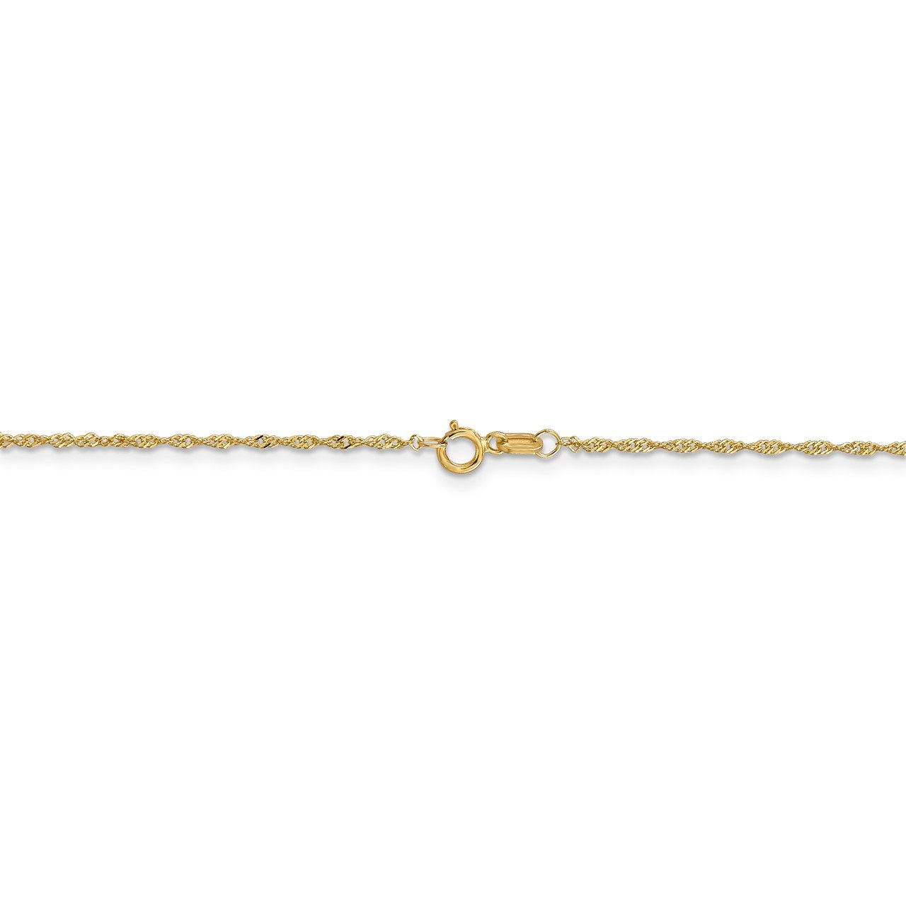 Leslie's 14K 1mm Singapore with Spring Ring Clasp Chain-3