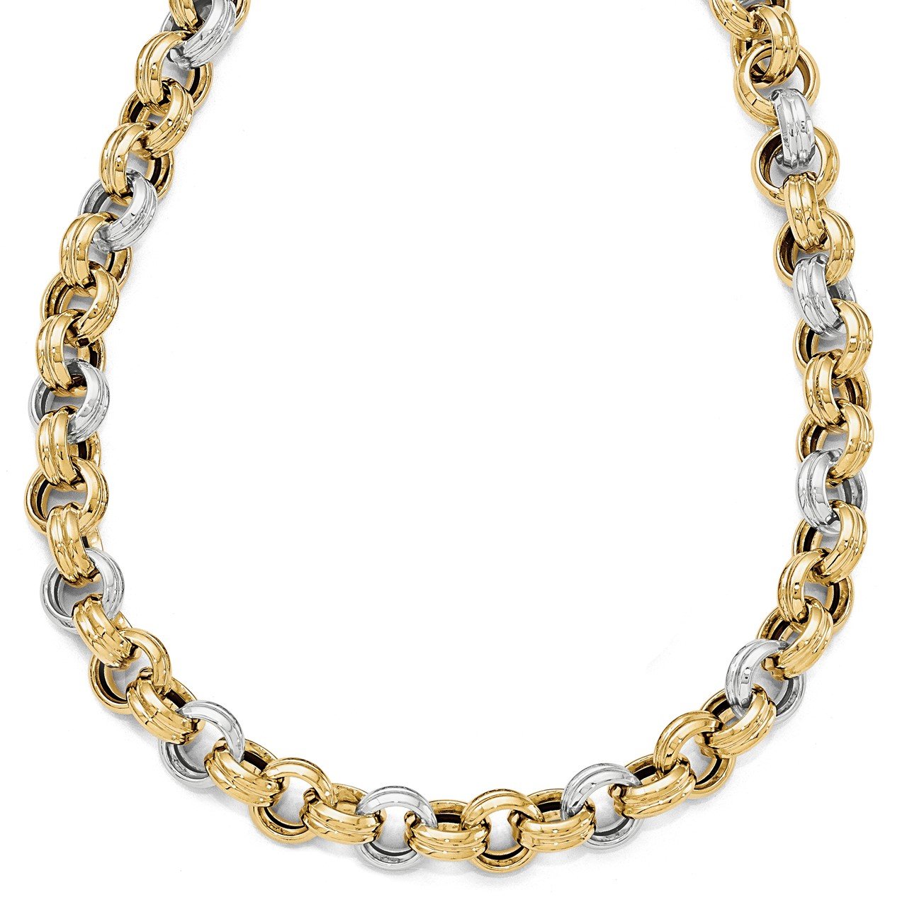 Leslie's 14K Two-tone Polished Fancy Necklace