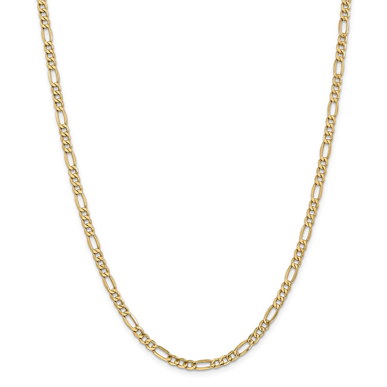 Leslie's 14K 4.40mm Semi-Solid Figaro Chain