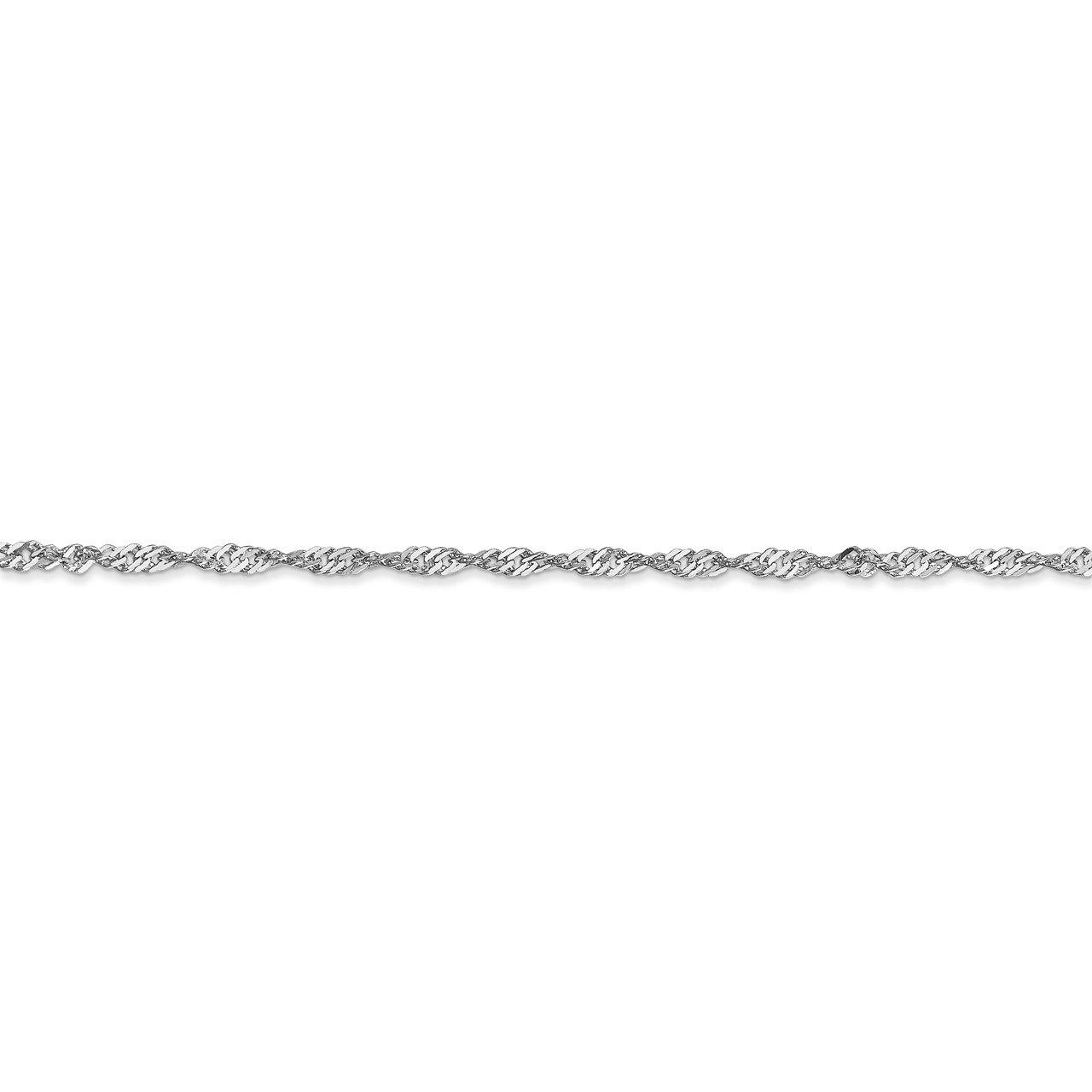 Leslie's 14K White Gold 1.6mm Singapore Chain-2