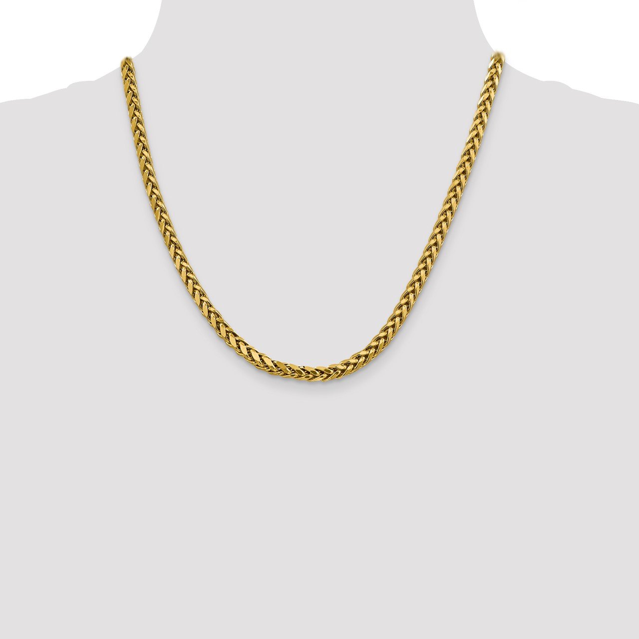 14k 5mm Semi-solid D/C Wheat Chain-1