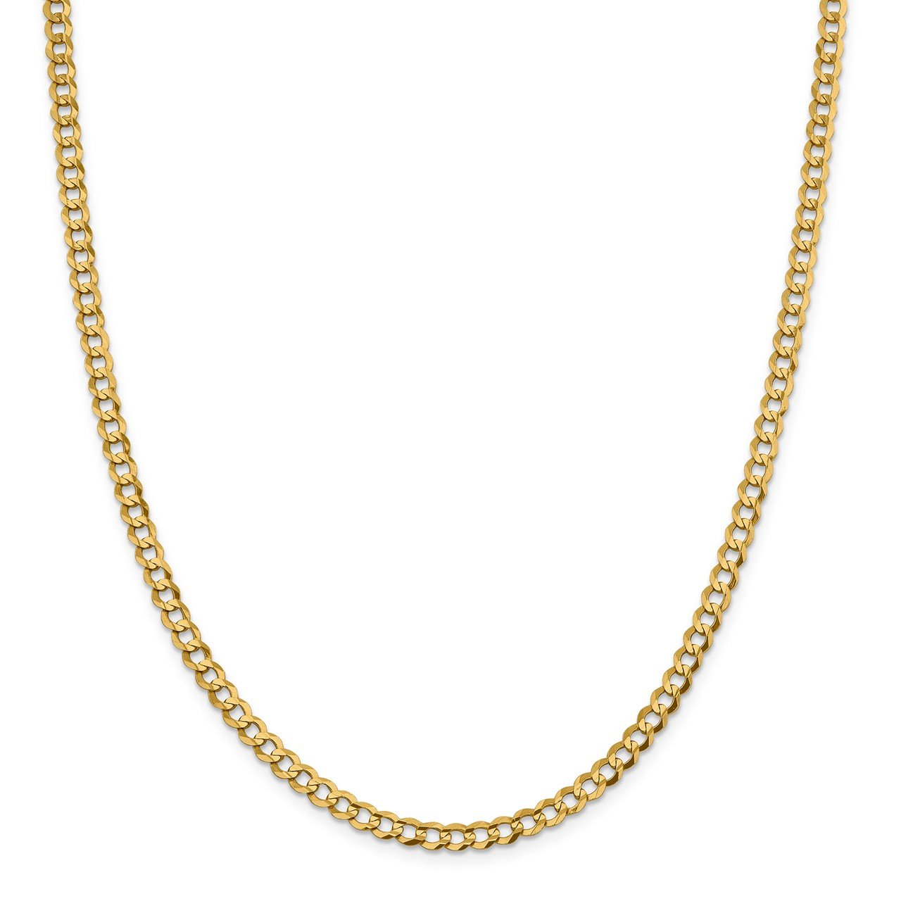 14k 4.7mm Lightweight Flat Cuban Chain