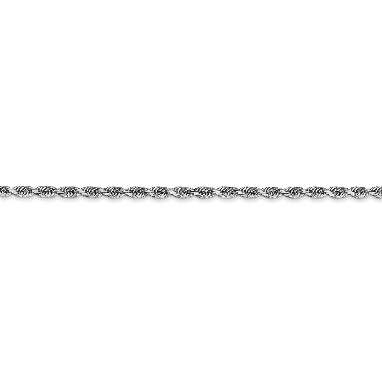 14k White Gold 2.25mm D/C Quadruple Rope Chain-2