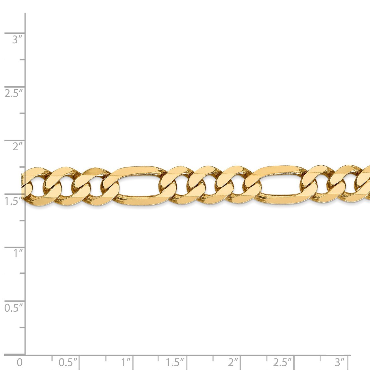 14k 8.75mm Flat Figaro Chain-4