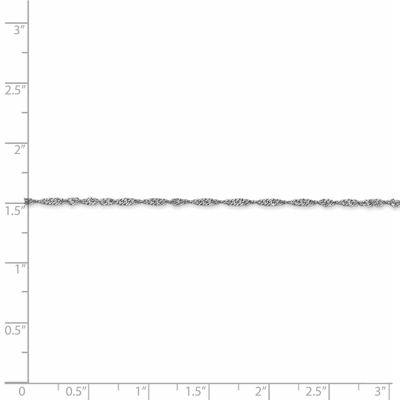 Leslie's 14K White Gold 1.3mm Singapore Chain-4