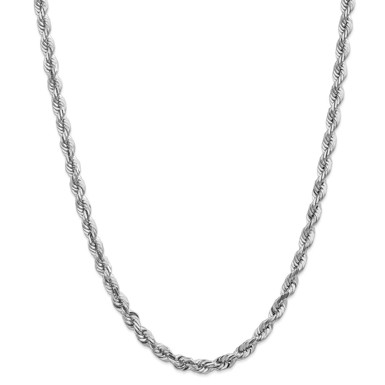 14k White Gold 5.5mm D/C Rope with Lobster Clasp Chain