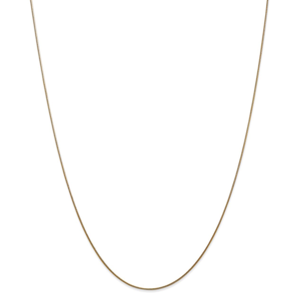 14k .8mm Round Snake Chain