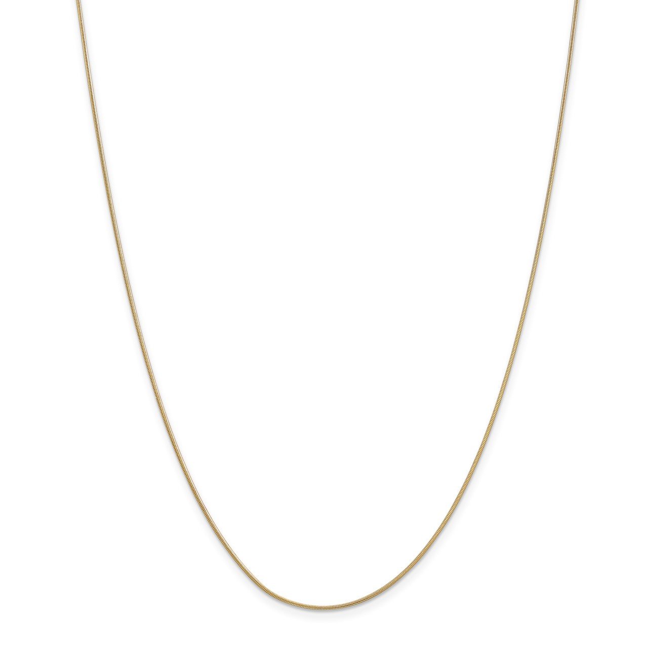 14k .9mm Round Snake Chain