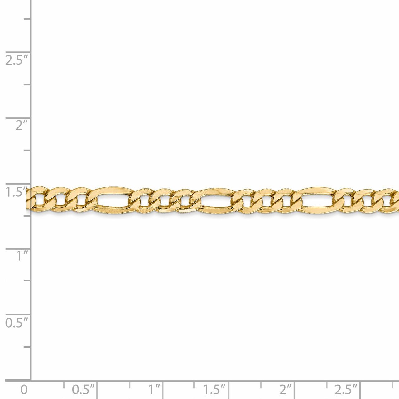 Leslie's 14K 5.35mm Semi-Solid Figaro Chain-4