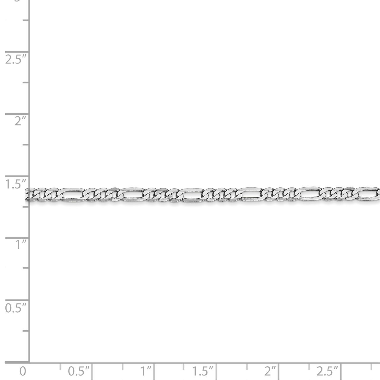 14k WG 2.75mm Flat Figaro Chain-4