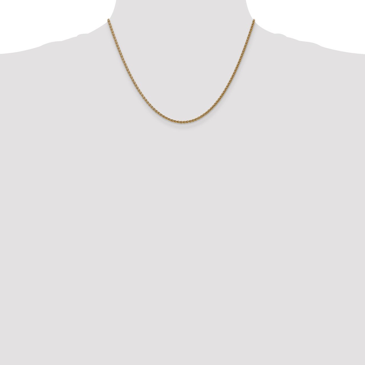 14k 1mm Spiga with Spring Ring Clasp Chain-1