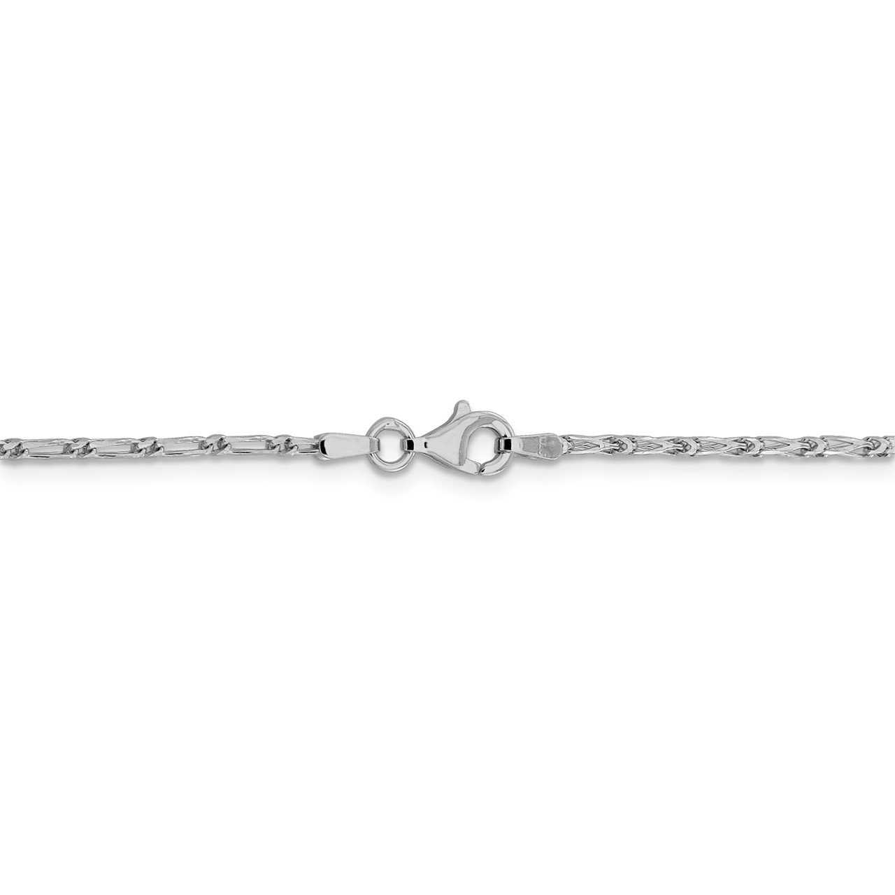 Leslie's 14K White Gold 1.6mm D/C Long Link Franco Chain-3