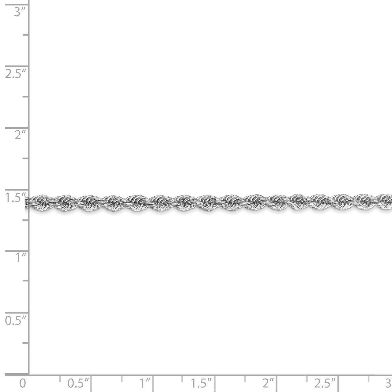 14k WG 3.0mm Regular Rope Chain-4