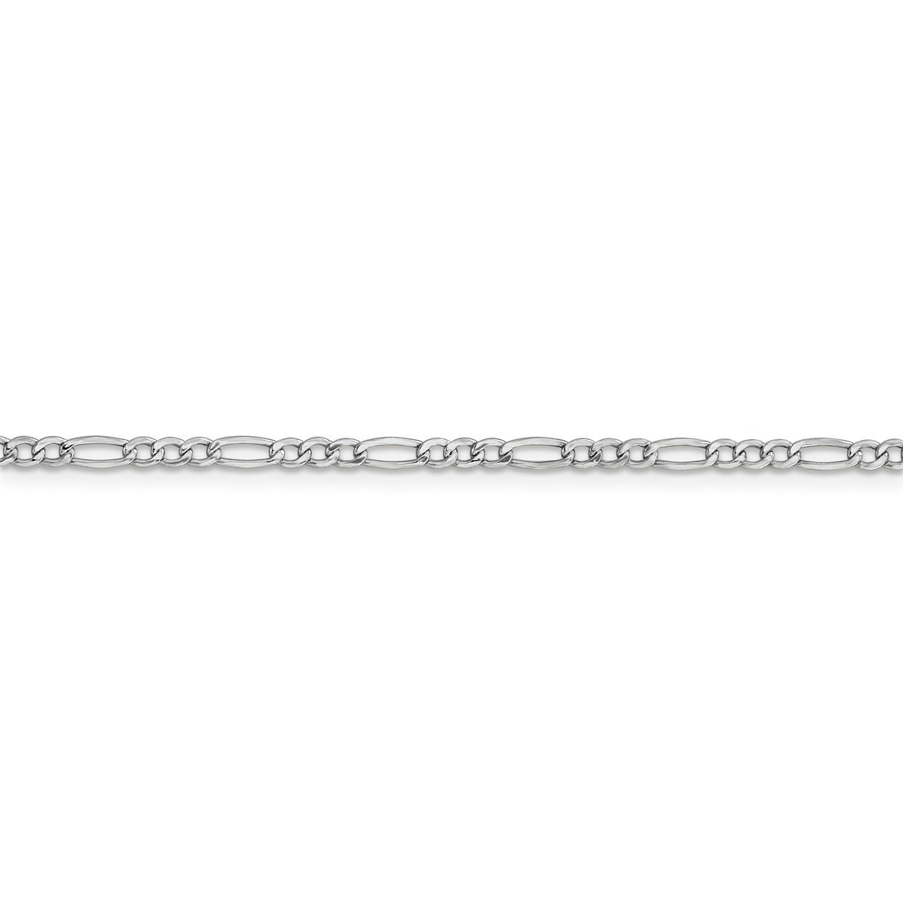 14k WG 2.5mm Semi-Solid Figaro Chain-2