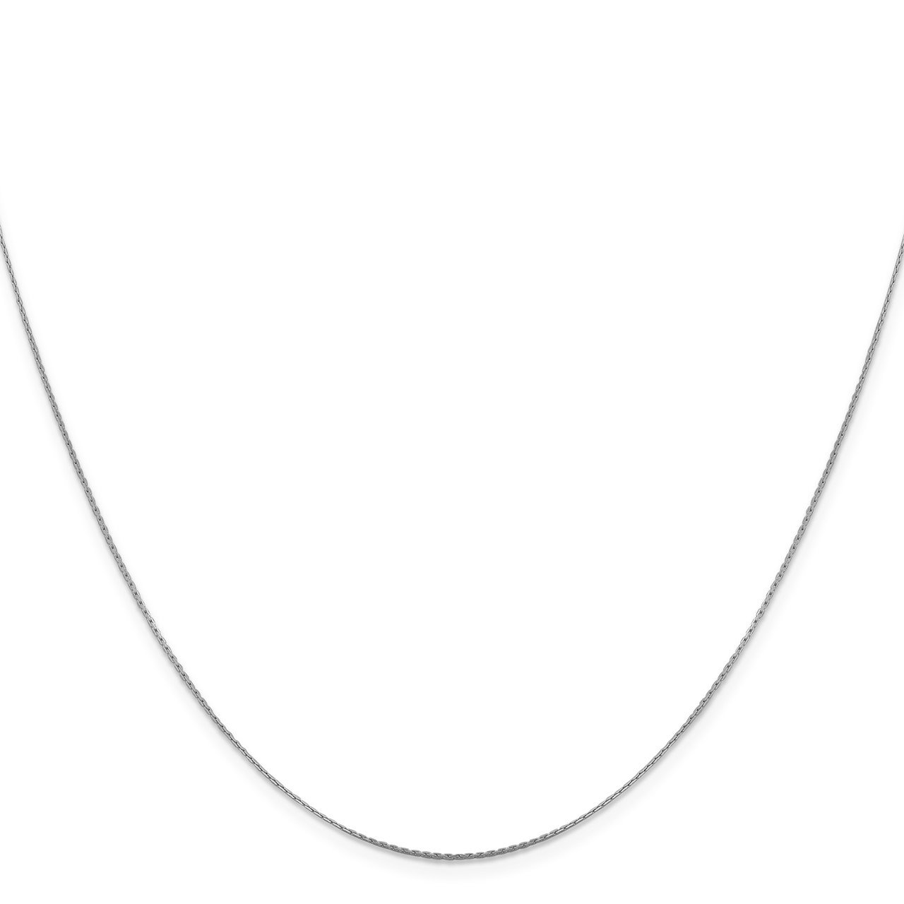 Leslie's 14K White Gold .6mm Boston Link Chain