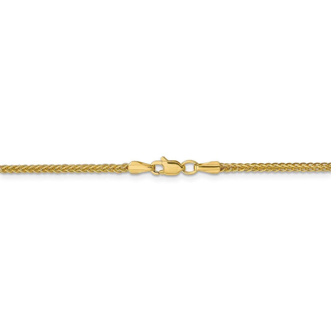 14k 2mm Semi-solid 3-Wire Wheat Chain-3