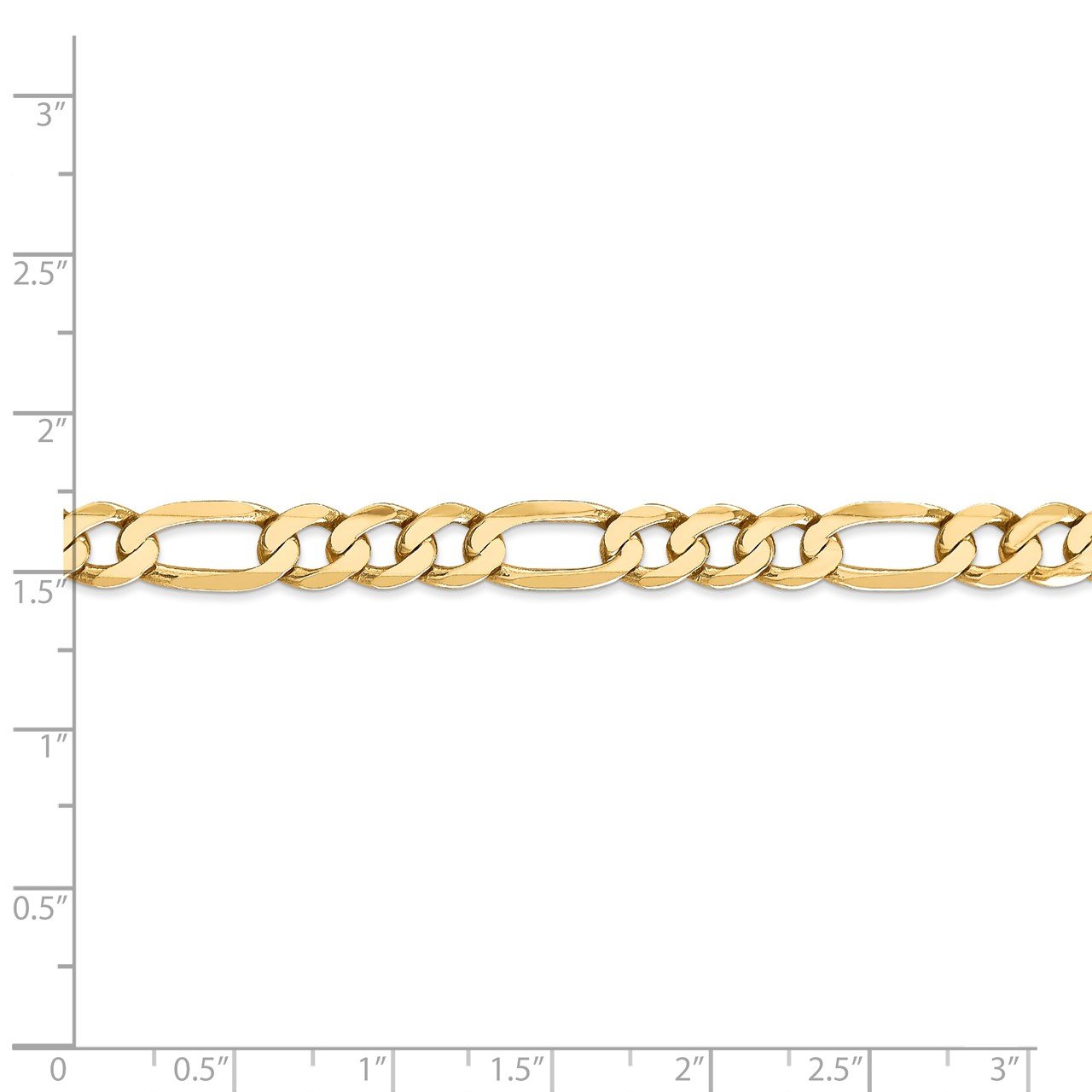 14k 7mm Flat Figaro Chain-4