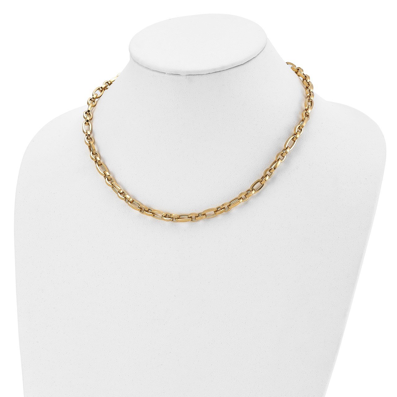 Leslie's 14K Polished Fancy Link Necklace-3
